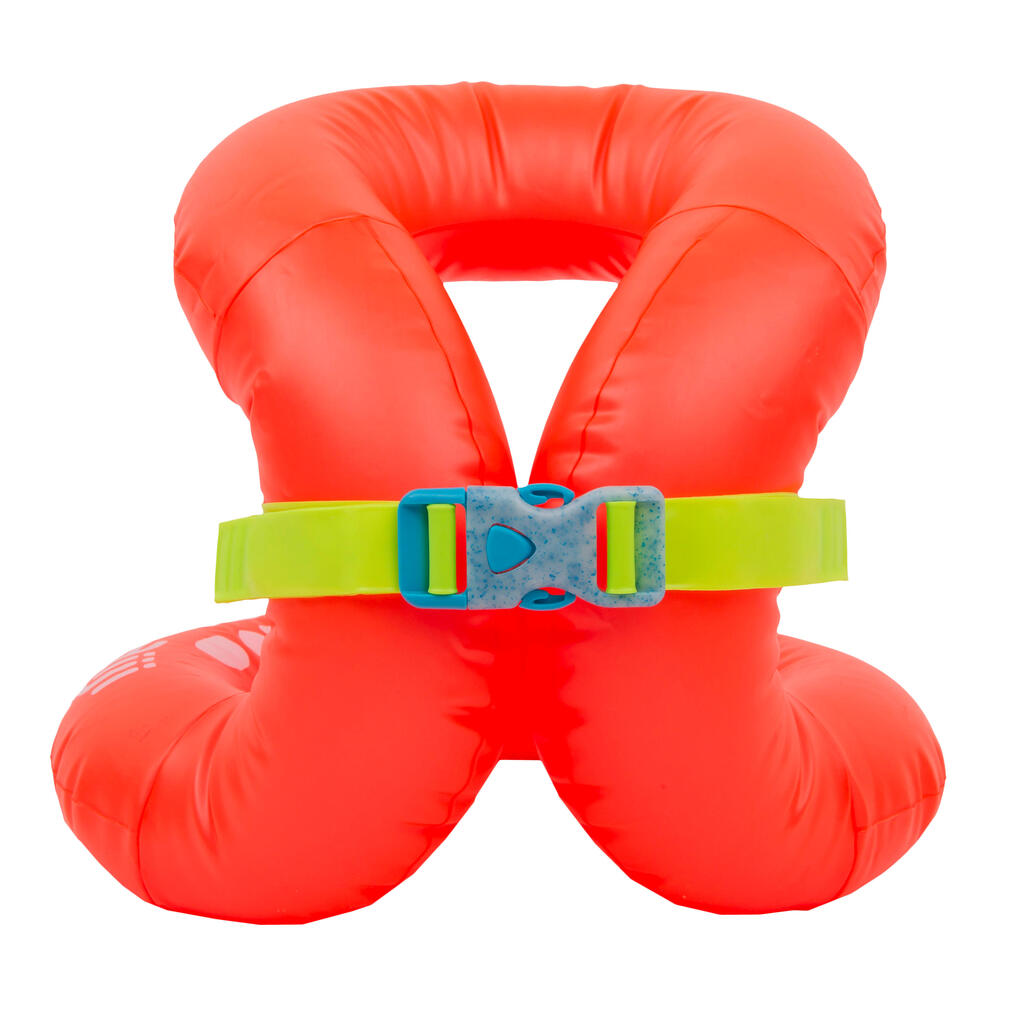 Swimming inflatable life vest for 19-30 kg - orange